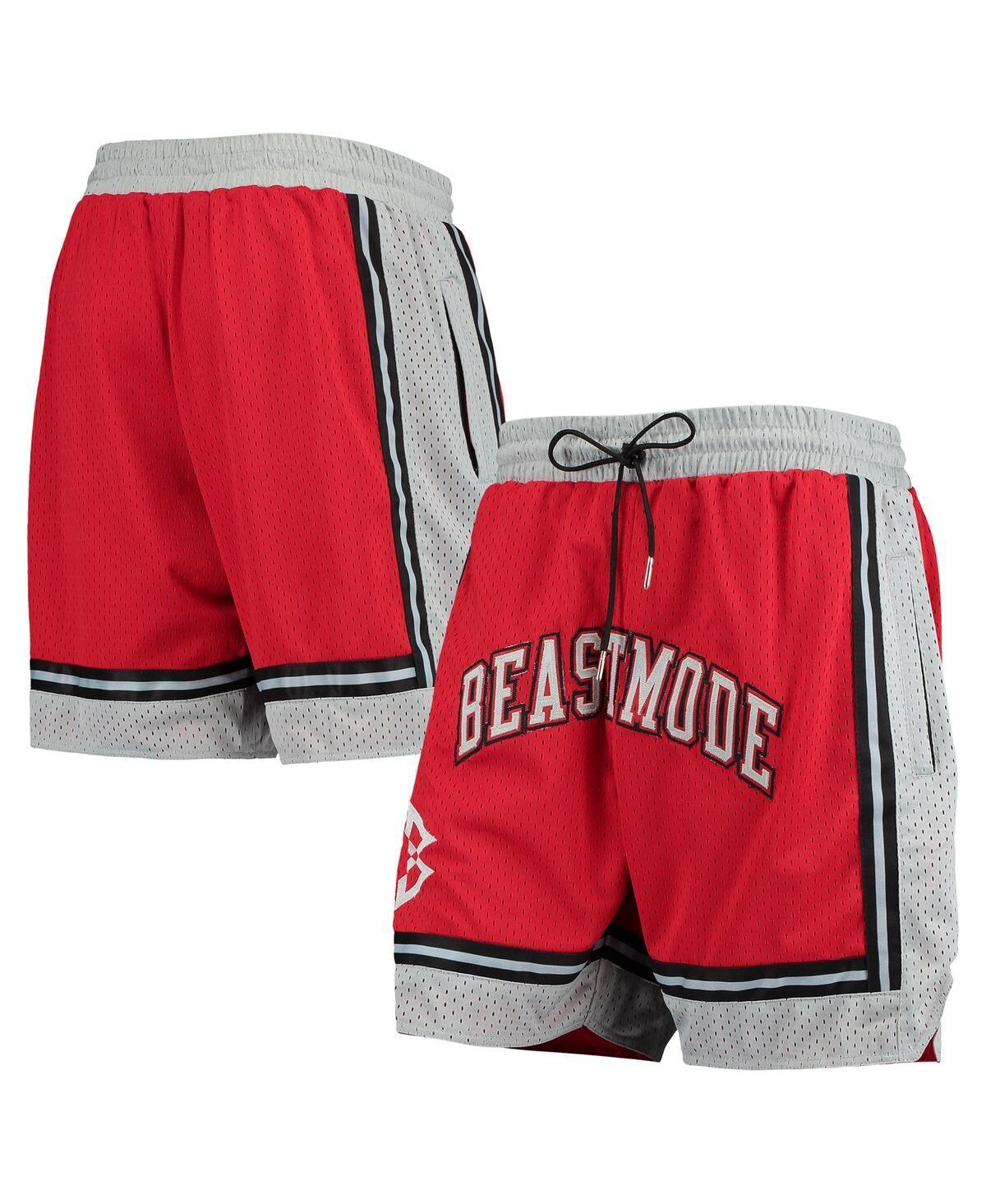 Mens Gray Beast Mode Basketball Shorts - Gray Product Image