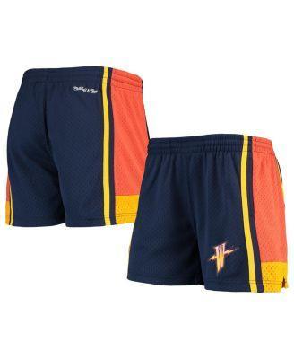 Womens Mitchell & Ness Navy Golden State Warriors Jump Shot Shorts Product Image