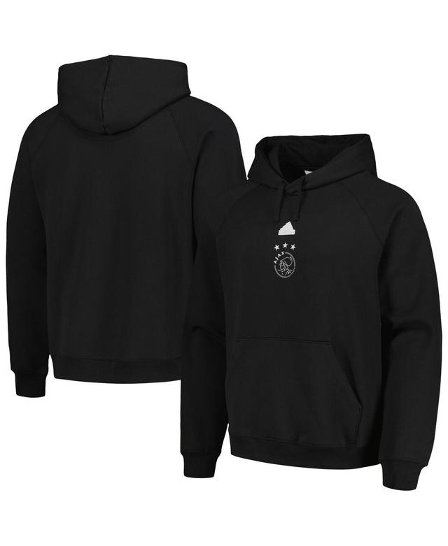 Mens adidas Black Ajax Lifestyle Pullover Hoodie Product Image