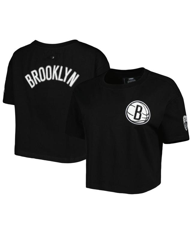 Womens Pro Standard Black Brooklyn Nets Classics Boxy T-shirt Product Image