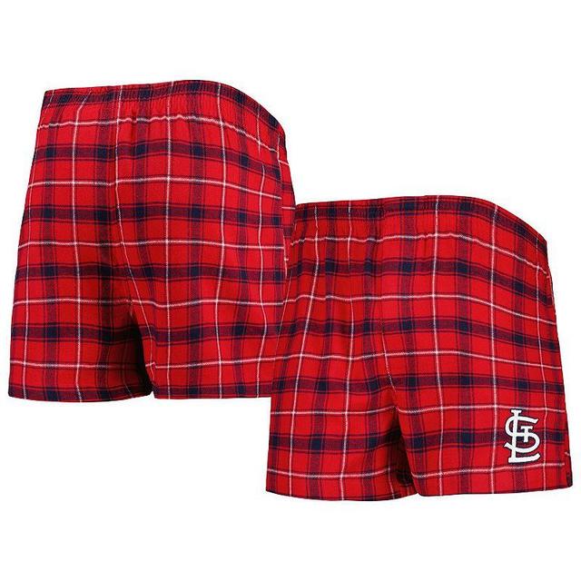 Mens Concepts Sport /Navy St. Louis Cardinals Ledger Flannel Boxers Product Image