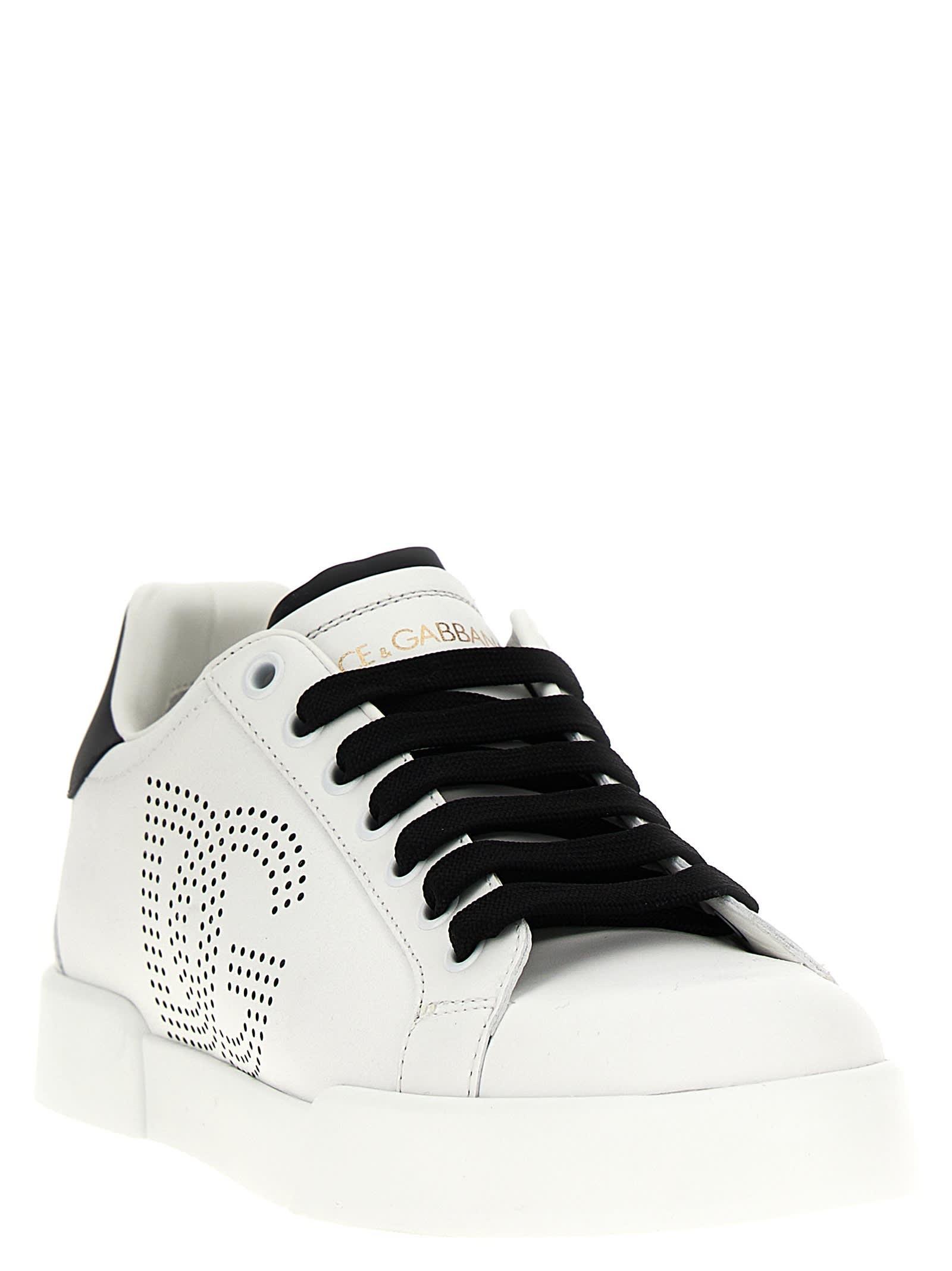 DOLCE & GABBANA Portofino Sneakers White/black In Weiss Product Image