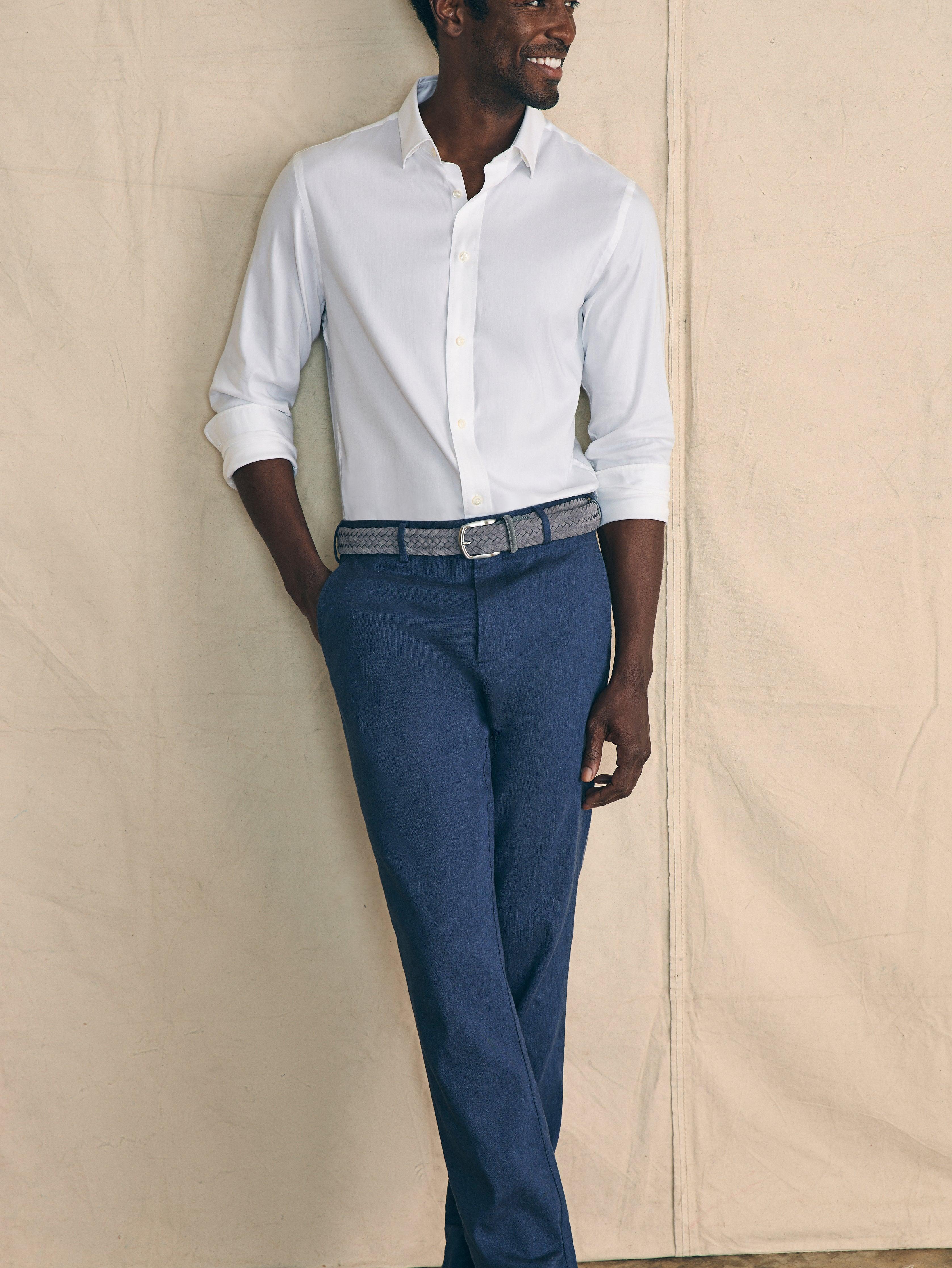 Movement™ Flex Linen Trouser - Deep Sea Navy Male Product Image