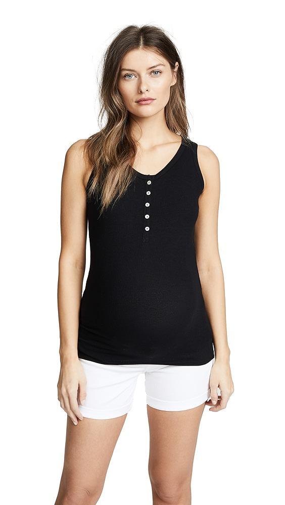 Ingrid & Isabel Henley Rib Nursing Tank | Shopbop Product Image