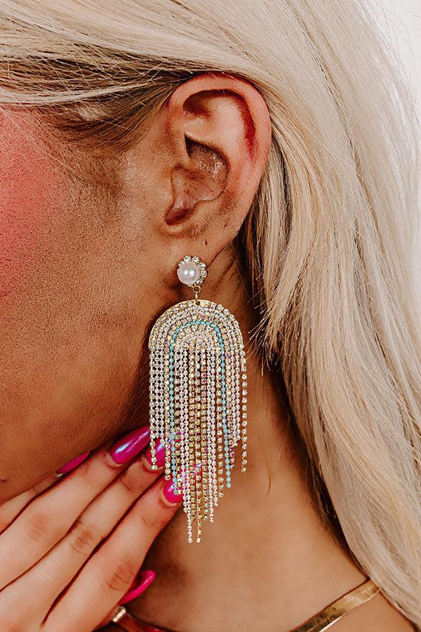 Decadent And Divine Rhinestone Earrings Product Image