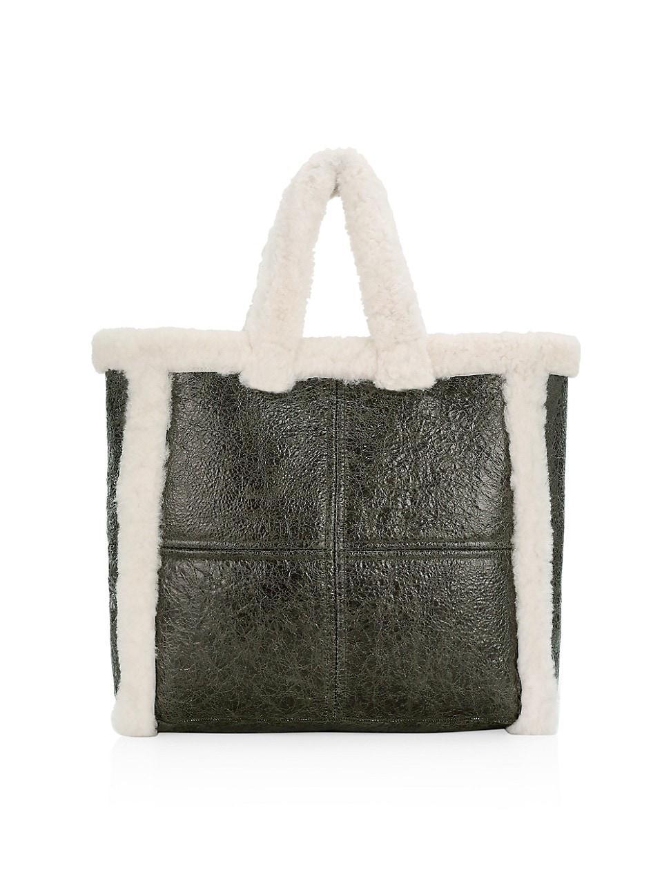 Womens Shearling Tote Bag Product Image