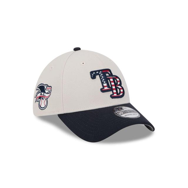 Tampa Bay Rays Independence Day 2024 39THIRTY Stretch Fit Hat Male Product Image