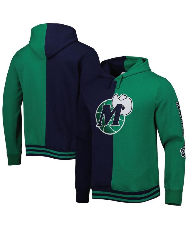 Mens Mitchell & Ness Navy Dallas Mavericks Hardwood Classics Split Pullover Hoodie - Navy Product Image