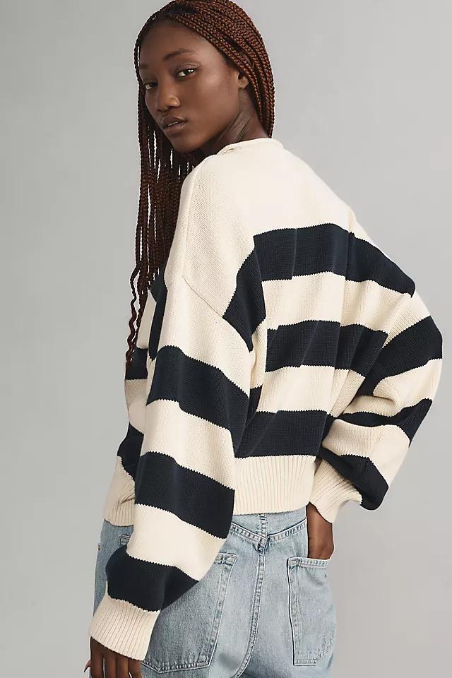 Denimist Wide-Stripe Pullover Crew-Neck Sweater Product Image