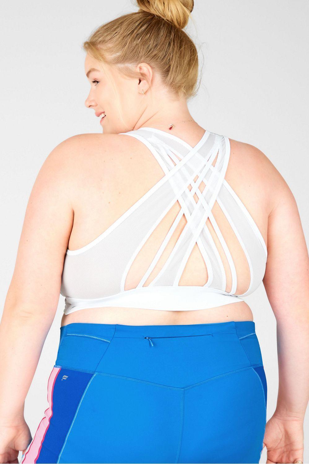 Fabletics Faye Medium Impact Sports Bra II Womens white plus Size 3X Product Image