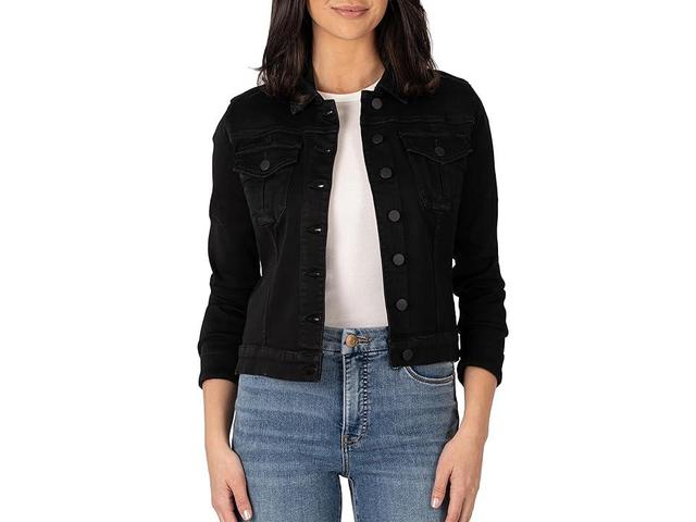 KUT from the Kloth Julia Crop Jacket with Drop Shoulder Regular Waistband Women's Jacket Product Image