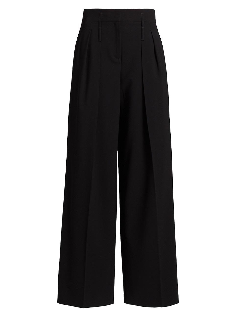 Womens Pleated Slouch Trousers Product Image