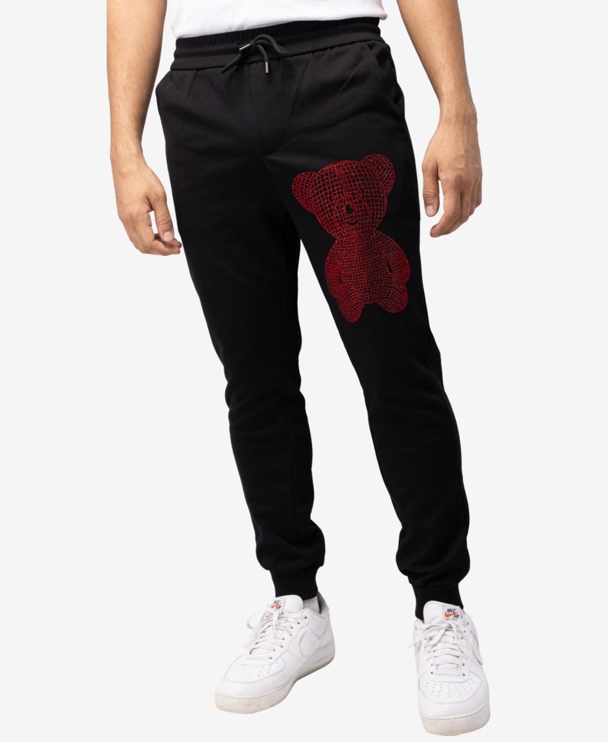 Spring + Mercer Mens Rinestone Embellished Teddy Bear Jogger Product Image