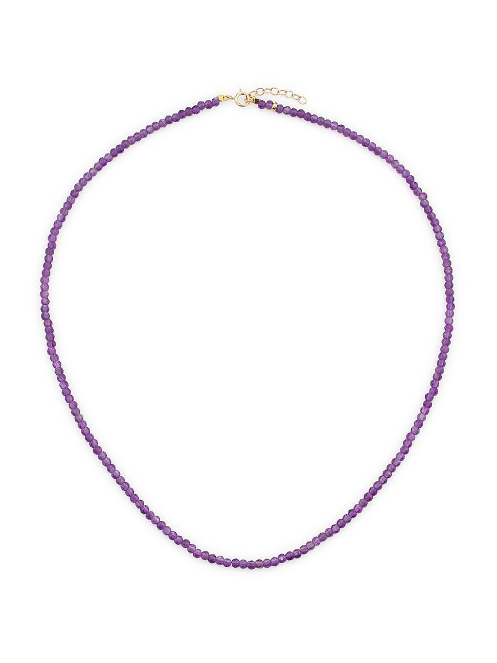 Womens Birthstone 14K Yellow Gold & Gemstone Beaded Necklace Product Image