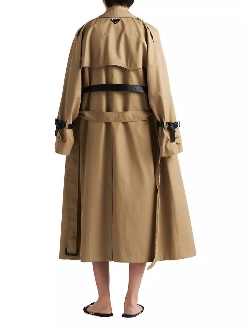 Double-Breasted Cotton Twill Trench Coat Product Image