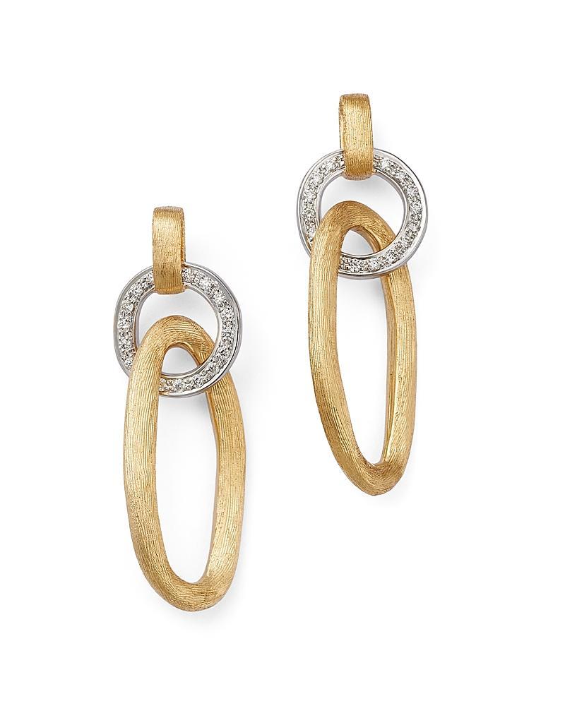 Womens Jaipur Two-Tone 18K Gold & 0.27 TCW Diamond Link Earrings Product Image