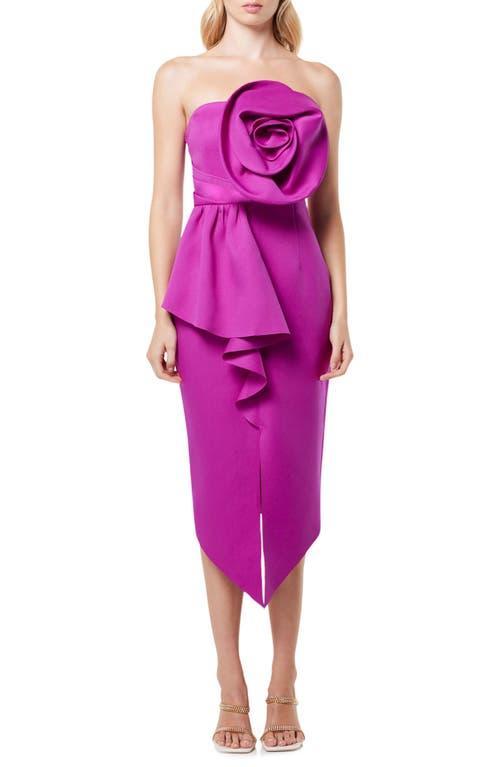 Elliatt Bowie Rosette Strapless Midi Dress Product Image