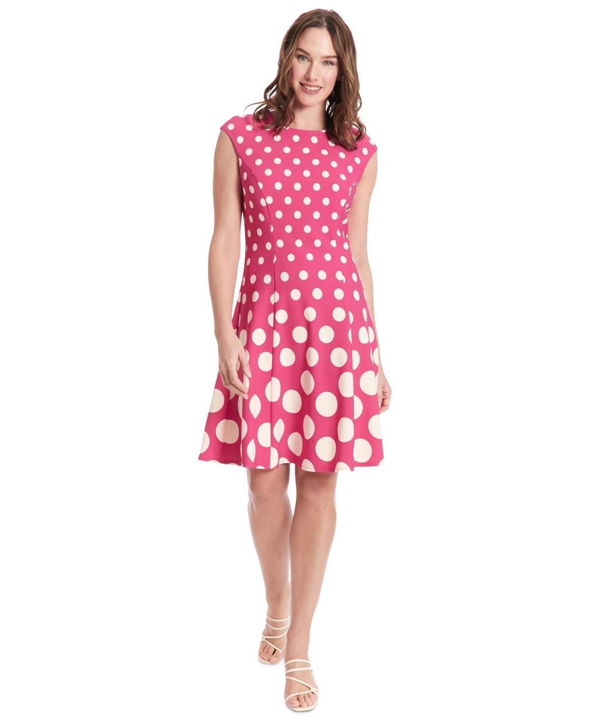 London Times Womens Printed Fit & Flare Dress Product Image