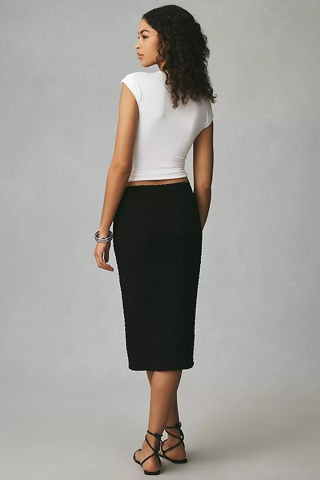 Maeve Puckered Knit Pencil Midi Skirt Product Image