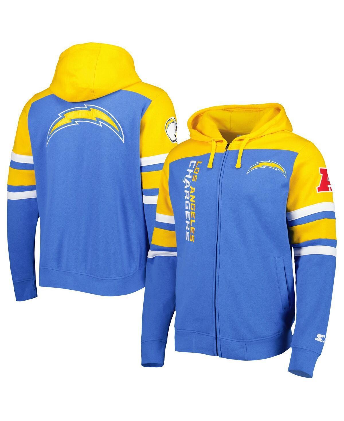 Mens Starter Royal Los Angeles Chargers Extreme Full-Zip Hoodie Jacket Product Image