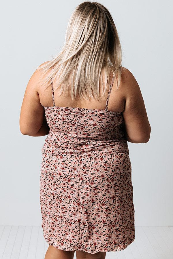 Social Calendar Floral Dress in Blush Curves Product Image