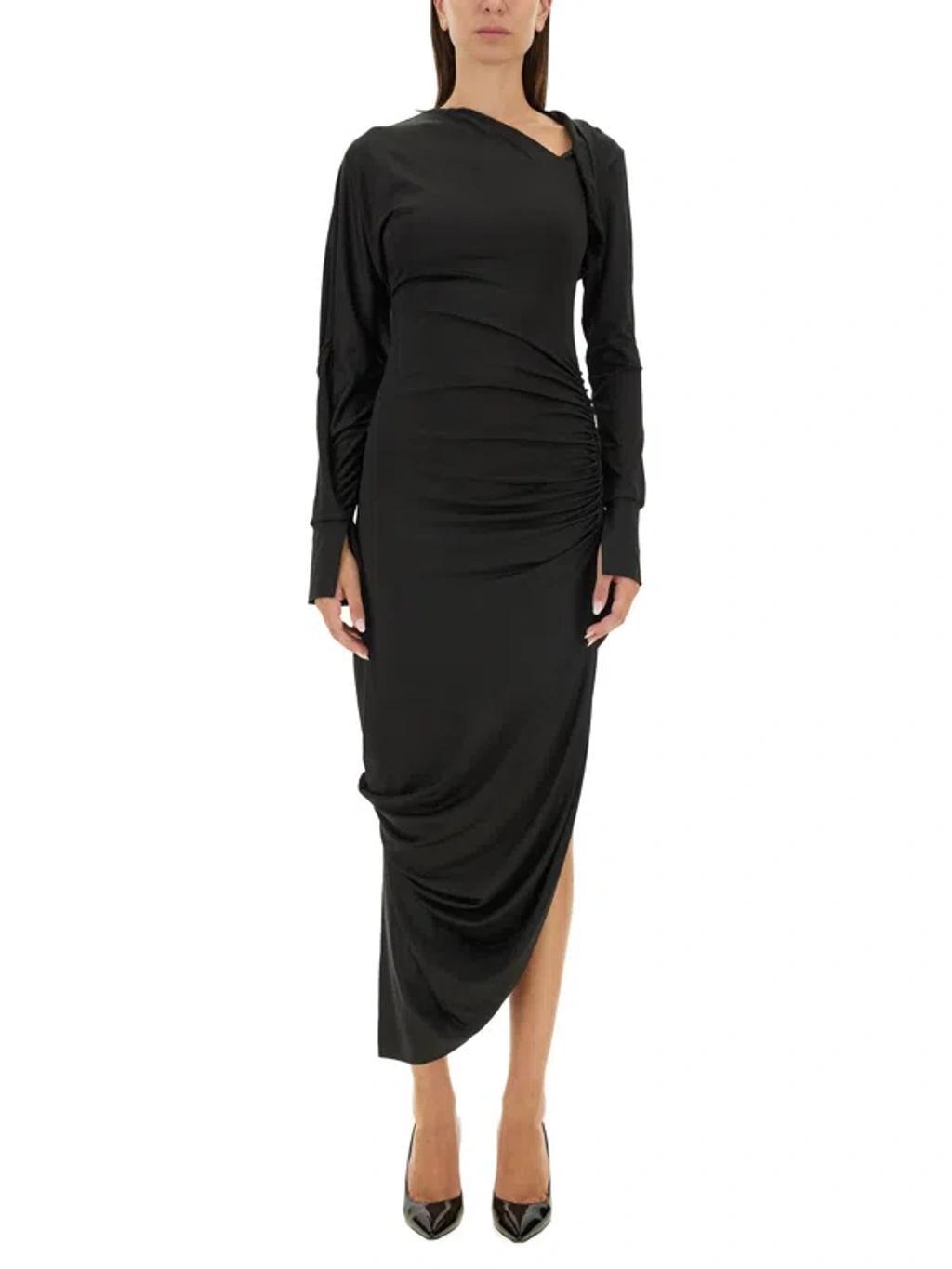 Midi Dress In Black Product Image