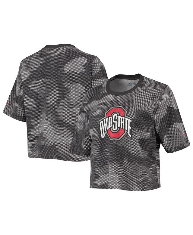 Womens Columbia Gray Ohio State Buckeyes Park Camo Boxy T-shirt - Gray Product Image