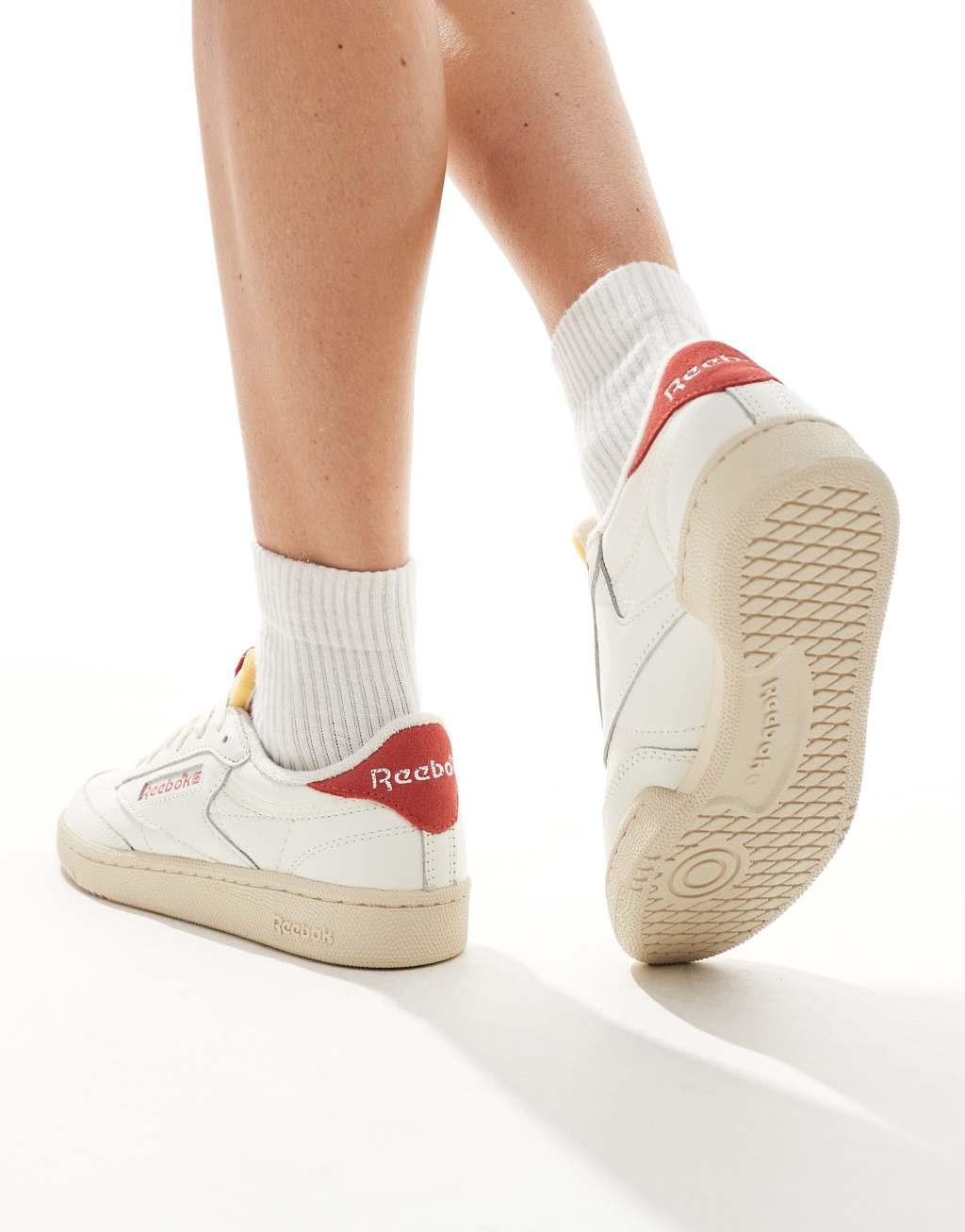 Reebok Club C 85 Vintage sneakers in white and red Product Image