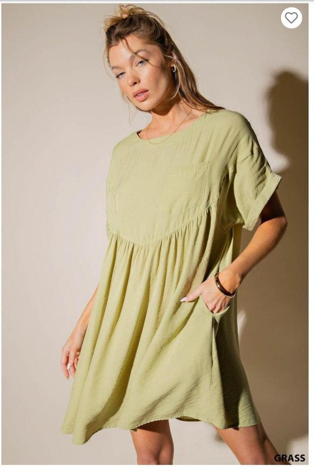 Dress, Babydoll Green Product Image