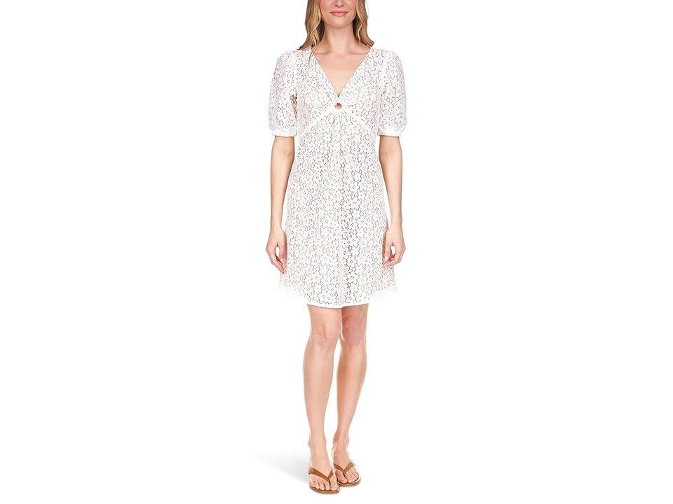 MICHAEL Michael Kors Lace V-Neck Mod Dress Women's Dress Product Image