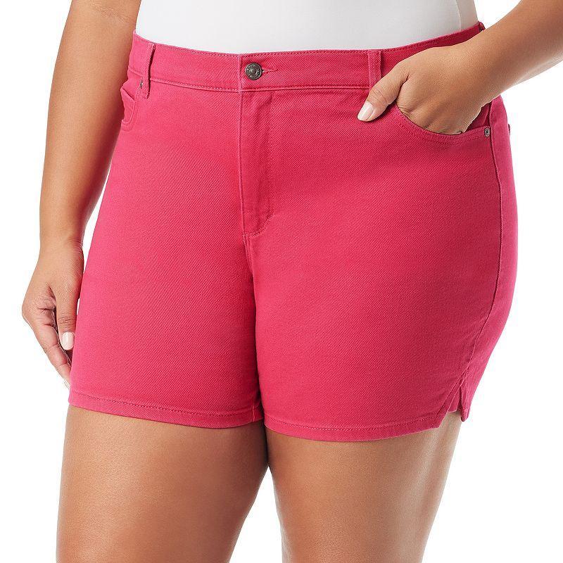 Plus Size Gloria Vanderbilt Amanda Shorts, Womens Product Image