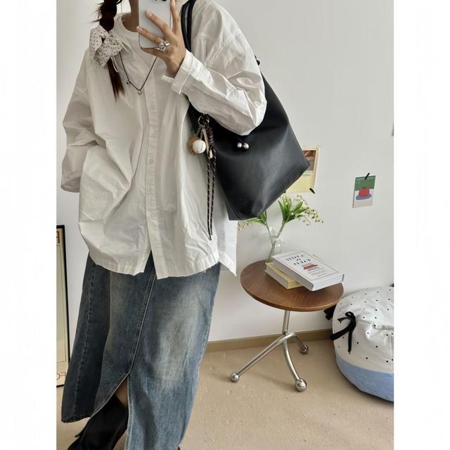 Faux Leather Tote Bag Product Image