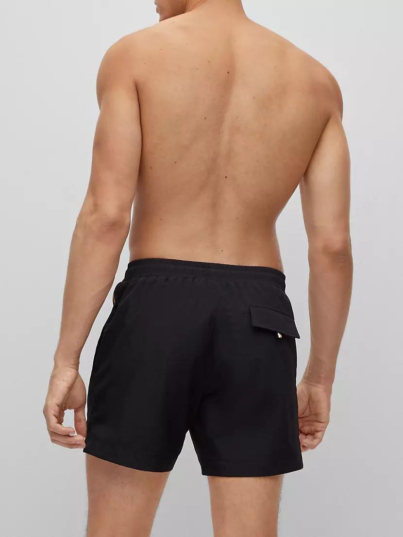 Quick-drying swim shorts with metallic logo Product Image