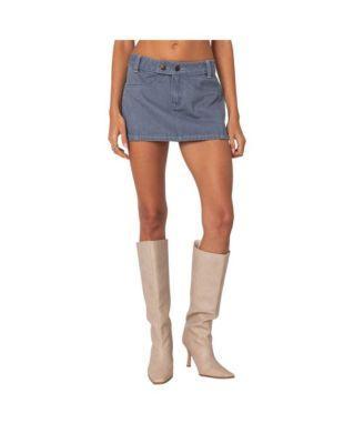 Edikted Womens Louisa Denim Mini Skirt Product Image