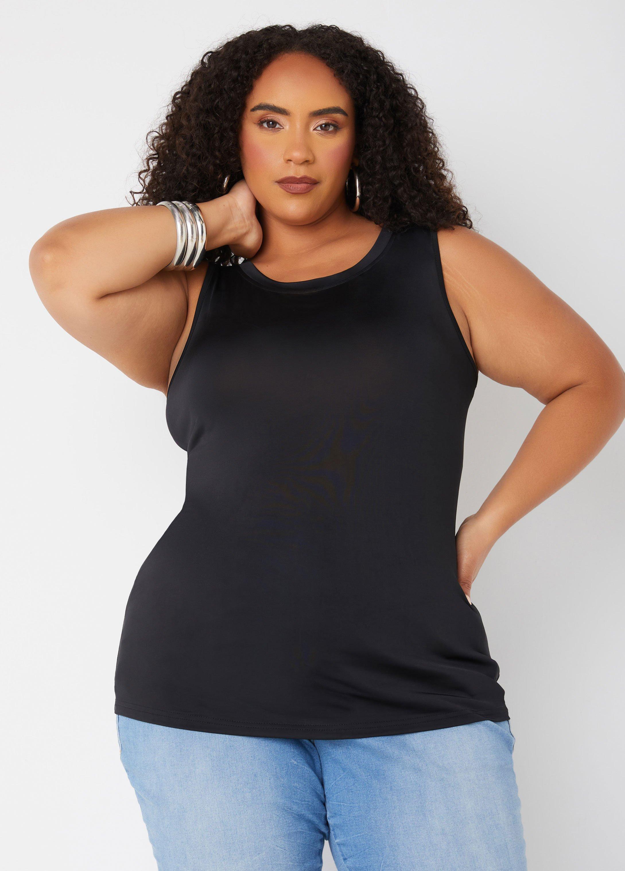 Plus Size The Basic Knit Cami Ashley Stewart Product Image