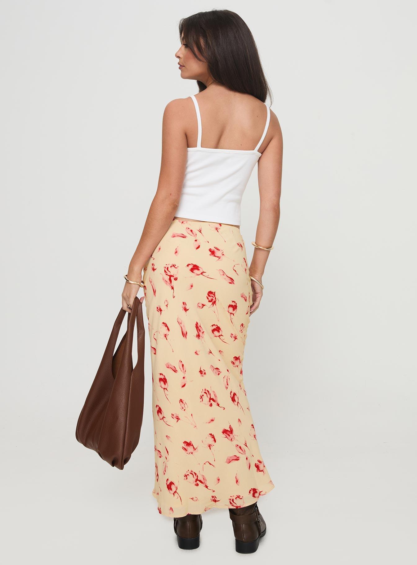 Mangoes Maxi Skirt Cream Product Image