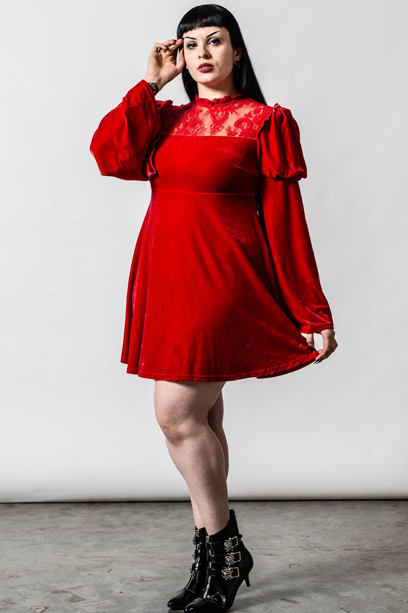 Crimson Kiss Dress [SCARLET] Female Product Image