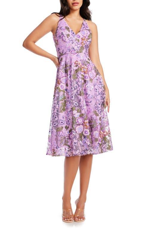 Dress the Population Elisa Floral Sequin Embroidered Cocktail Dress Product Image