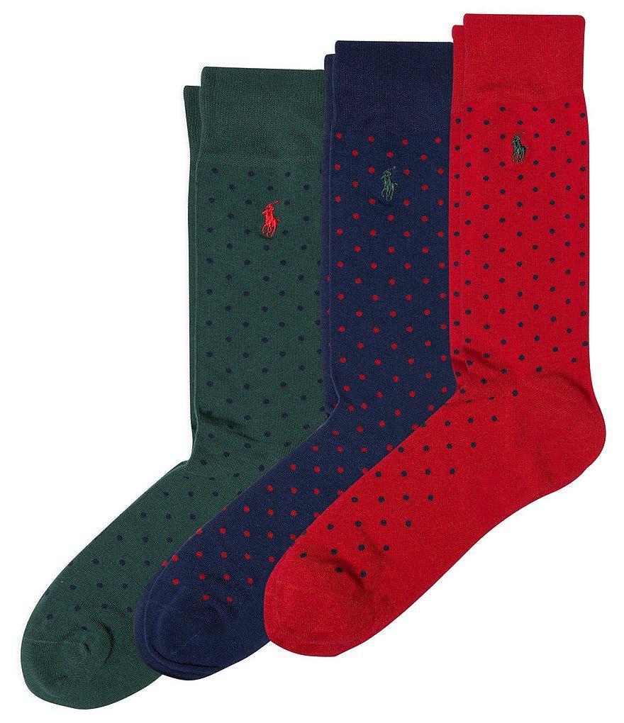 Polo Ralph Lauren Classic Dot Dress Socks 3-Pack Product Image