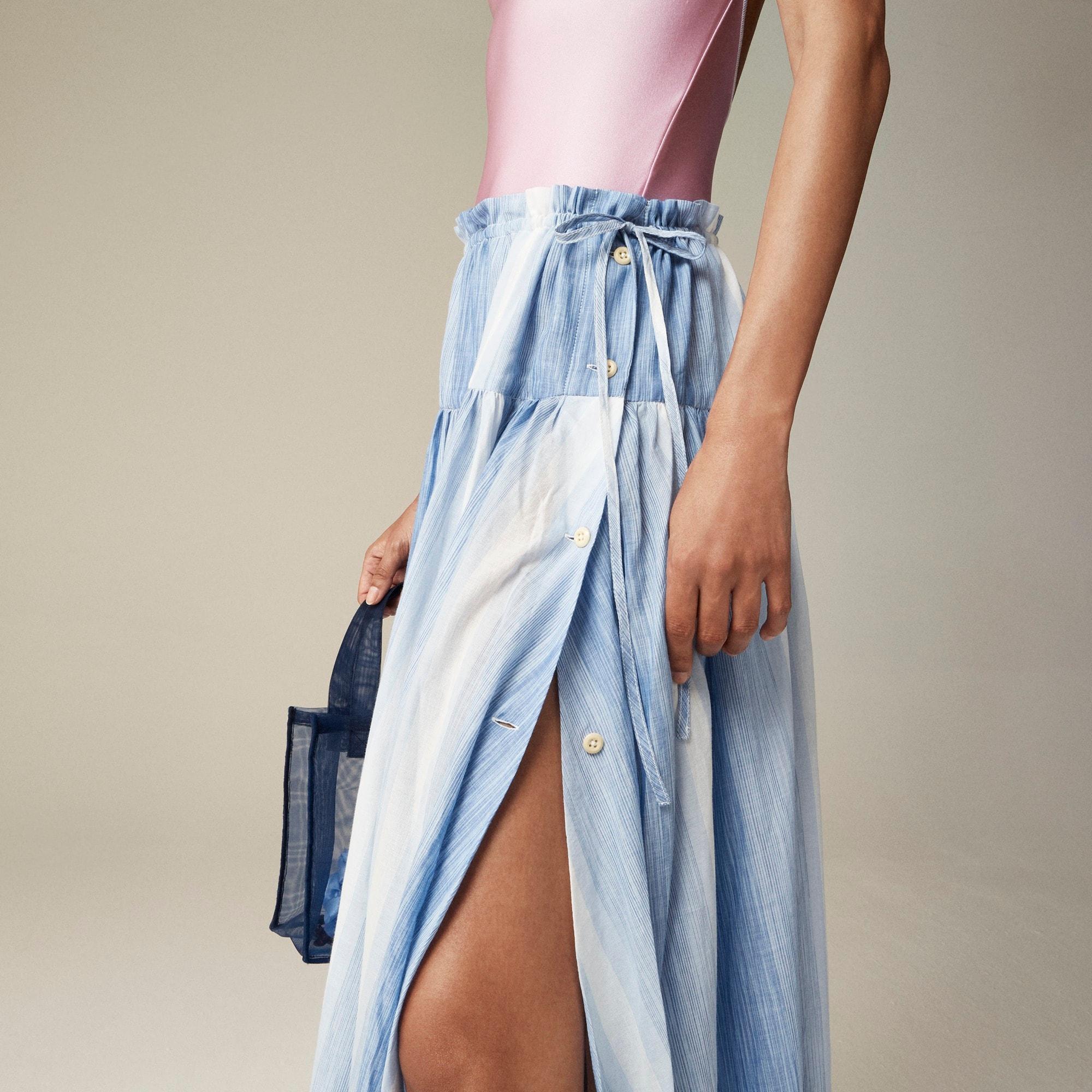 Maryam Nassir Zadeh X J.Crew ombré side-tie skirt in cotton voile Product Image