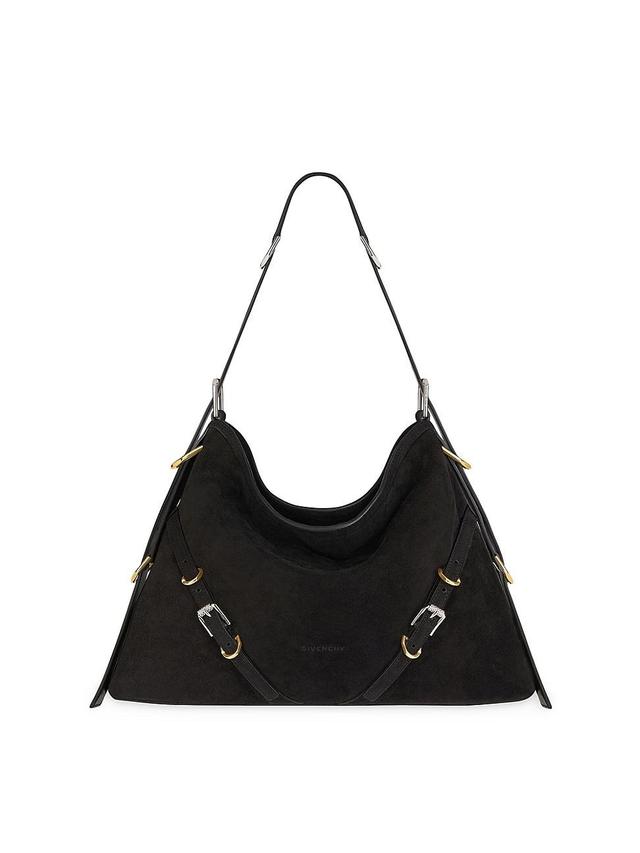 Womens Medium Voyou Shoulder Bag In Suede Product Image