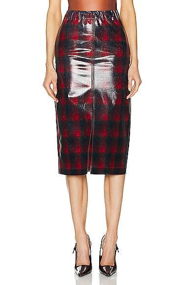 Maison Margiela Midi Skirt in Red Product Image