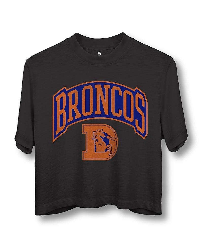 Junk Food Clothing Womens Nfl Denver Broncos Blitz Mock Neck Crop Tee product image