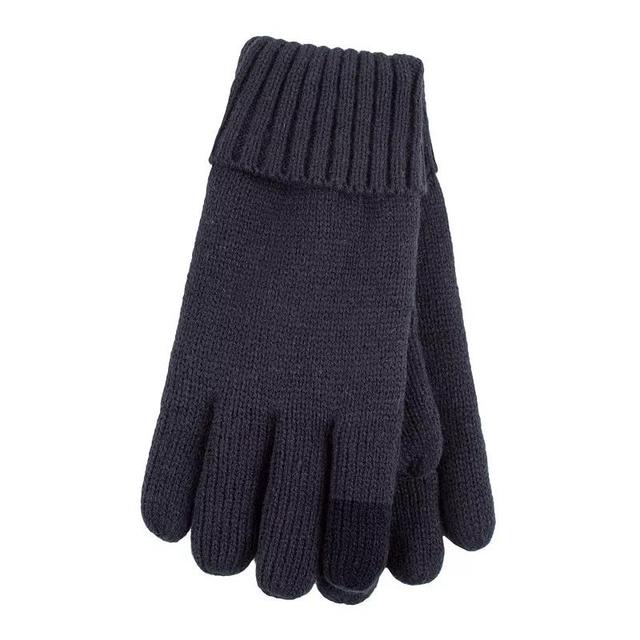 Womens Heat Holders Heatweaver Flat Knit Touchscreen Gloves Blue Product Image