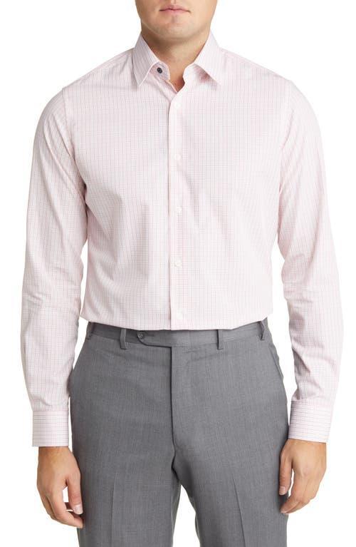 Duchamp Mens Tailored Fit Check Dress Shirt Product Image