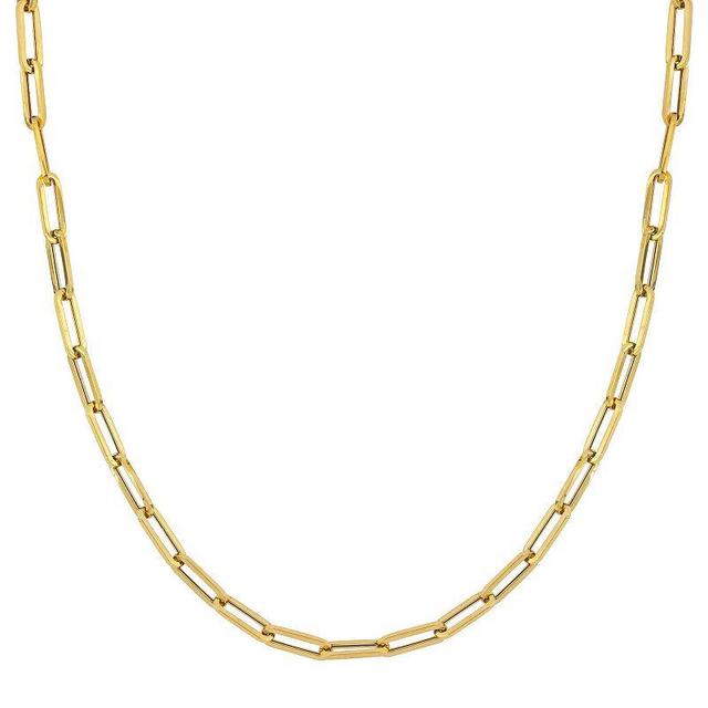 Stella Grace Mens 14k Gold Oval Link Chain Necklace Product Image