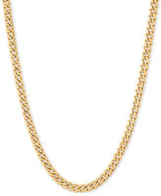 Italian Gold 18 22 Miami Cuban Link Chain Necklace 3mm In 14k Gold Product Image