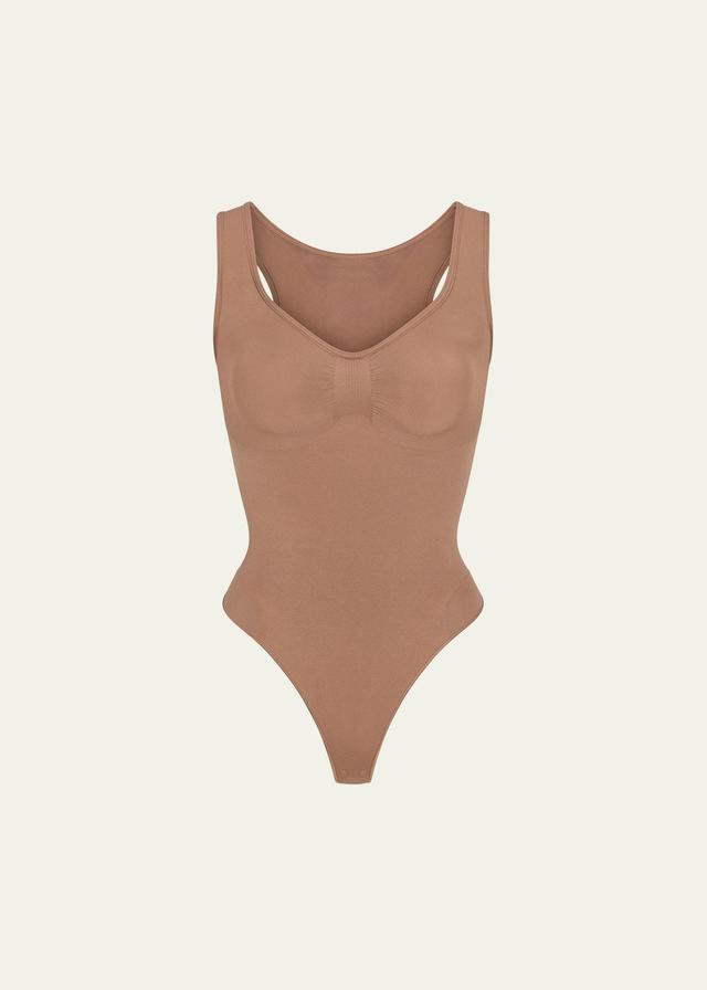 Seamless Sculpt Scoop-Neck Thong Bodysuit Product Image