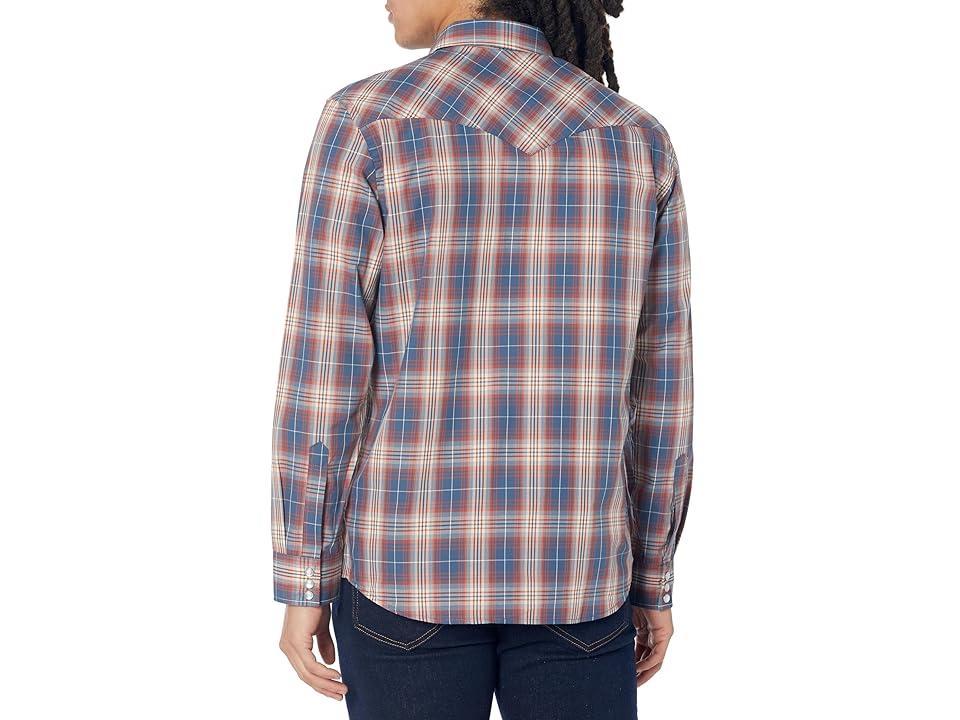 Pendleton Frontier Shirt Long Sleeve (Indigo/Fire Red Plaid) Men's Clothing Product Image