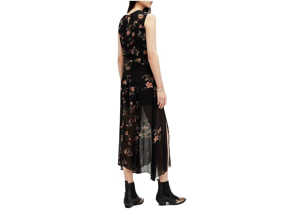 AllSaints Jules Tanana Floral Chiffon Midi Dress Product Image